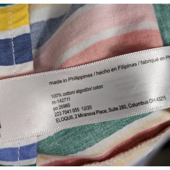 Eloquii Dress Striped Off the Shoulder Rainbow Mini Size 16 - Picture 12 of 12